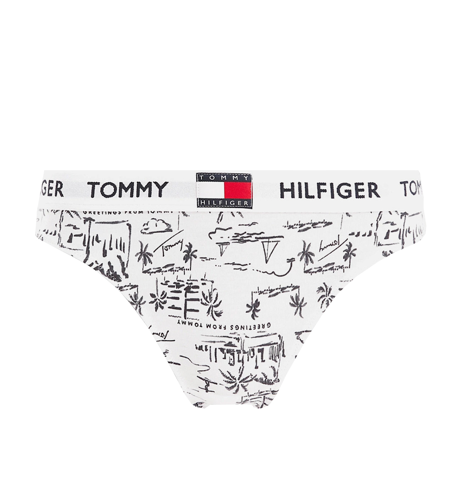 TOMMY HILFIGER - tangá Tommy cotton white print